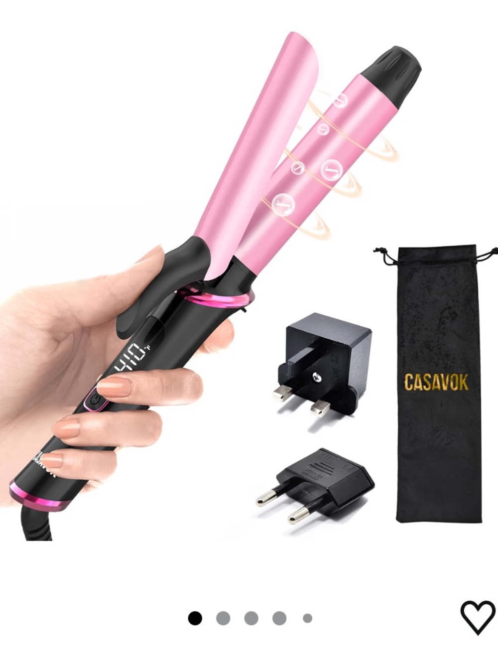 Mini Travel Curling Iron 1” Dual Voltage European 220 Voltage Adapter Vacation